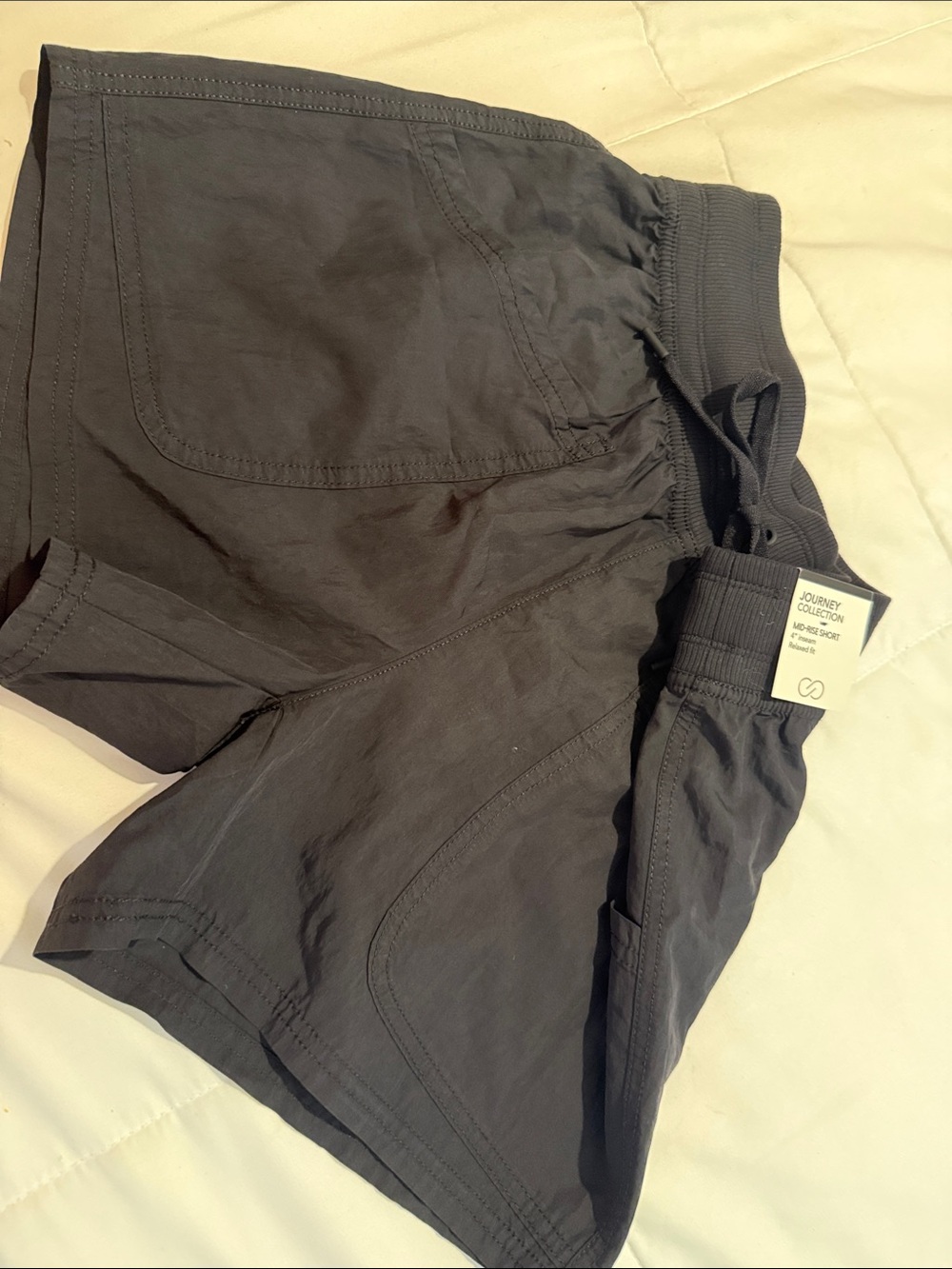 Calia JourneyCollection Women's Black Athletic Drawstring Shorts
